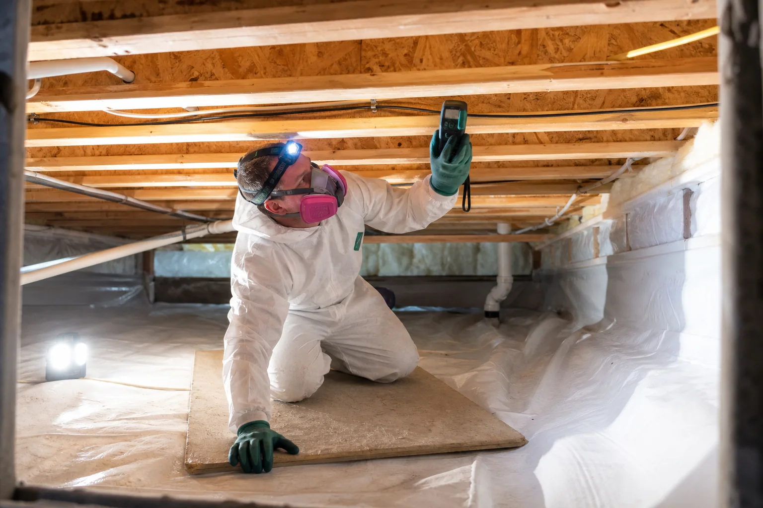 Protective inspection of a residential crawlspace